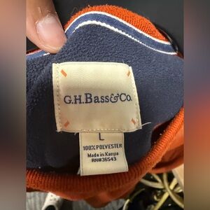 G.H. Bass & Co. Rust Orange Fleece Pullover Sweatshirt Men’s Size Large